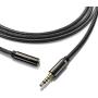 Zeskit Premium 3.5mm Jack Male to Female AUX Audio Extension Cable, TRRS 4 Poles for Headphones with Mic, Speakers - 6ft