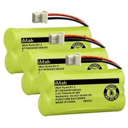 iMah Ryme B1-2 BT166342 BT266342 BT183342 BT283342 Cordless Phone Batteries Compatible with Vtech CS6114 CS6429 CS6719-2 AT&T EL5210 EL51203 Handset Telephone, Pack of 3