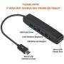 AuviPal 3-Port Micro USB OTG Hub Adapter (3 USB Ports + Power Port) for TV Stick 4K, Playstation Classic, Raspberry Pi Zero, Sega Genesis Mini, S/NES Classic Mini and More - 2 Pack