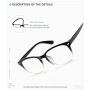 Gaoye 3-Pack Reading Glasses Blue Light Blocking Computer Readers Anti UV Ray Fashion Square Nerd Eyeglasses Frames Women Men
