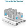 Unitek Adjustable Universal Multi Device Organizer Dock Stand Holder Compatible for iPhone, iPad, Kindle, Fire Tablet, Samsung Galaxy, Google Nexus, Pixel, All Electronic Devices-No Charging Port