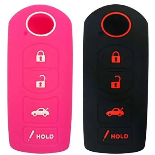 Coolbestda 2Pcs Rubbber 4buttons Smart Key Fob Remote Cover Case Protector Keyless Skin Jacket Holder for Mazda 3 6 CX-5 CX-7 CX-9 MX-5 Miata Coolbestda 2Pcs Rubbber 4buttons Smart Key Fob Remote Cover Case Protector Keyless Skin Jacket Holder for Mazda 3 6 CX-5 CX-7 CX-9 MX-5 Miata