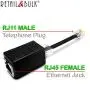 (2 Pack) Ethernet to Phone Line RJ45 Female to RJ11 Male Adapter