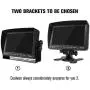Dual Backup Cameras and Monitor Kit Wired for Van, RV, Semi Truck, 2 Upgraded 175º Wide View Infrared Waterproof Rear View Cams with 7 Inch Adjustable Display