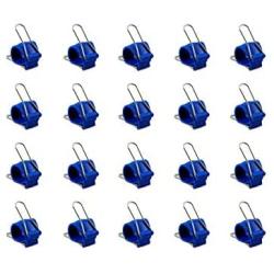 GadgetKlip Single Size Pack: Universal Cable and Cord Organizing Clip for Managing Cords, Plants, Cables, Wires, Home, Offices, Garden, Work Areas Both Indoors/Outdoors (20 Medium Blue)