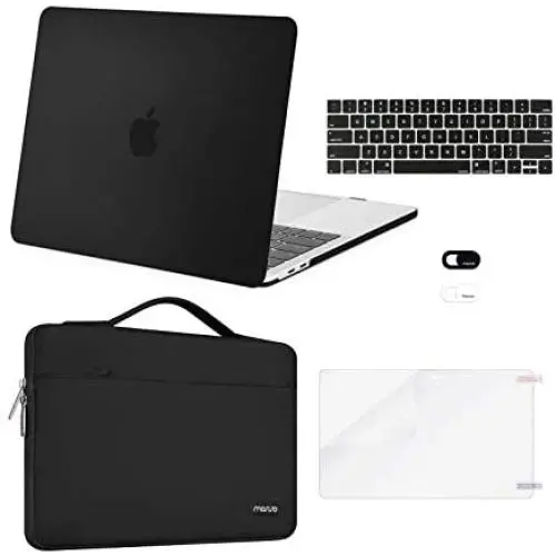 MOSISO Compatible with MacBook Pro 13 inch Case 2016-2020 Release A2338 M1 A2289 A2251 A2159 A1989 A1706 A1708, Plastic Hard Shell Case&Bag&Keyboard Skin&Webcam Cover&Screen Protector, Black MOSISO Compatible with MacBook Pro 13 inch Case 2016-2020 Release A2338 M1 A2289 A2251 A2159 A1989 A1706 A1708, Plastic Hard Shell Case&Bag&Keyboard Skin&Webcam Cover&Screen Protector, Black