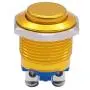 Twidec / 16mm Waterproof Golden Metal Shell Momentary Raised Top Push Button Switch 3A/12~250V SPST 1NO Start Button for car Modification Switch（Quality Assurance for 1 Years） M-16-GLD-G