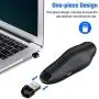 DinoFire Rechargeable Presentation Clicker, Red Light Wireless Presenter Remote, 2.4Ghz USB Clicker for Laptop Presentations, Powerpoint Clicker PPT Slide Clicker for Mac/Win/Keynote/Computer
