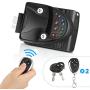 RV Door Lock Keyless Entry with Deadbolt, Zinc Alloy RV Door Latch with Two Wireless Remote Controllers, Handle Latch with Keypad & Fob 20m for RV Caravan Trailer Car Camper, RV Accessories