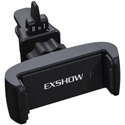 Car Air Vent Phone Mount, EXSHOW Universal Car Vent Clip Holder [2 Level Locking] for iPhone 11 Pro Max XS XR X 8 Plus 7 6, Samsung S10 S9 S7, Huawei 10 9 Honor, Sony etc, Black