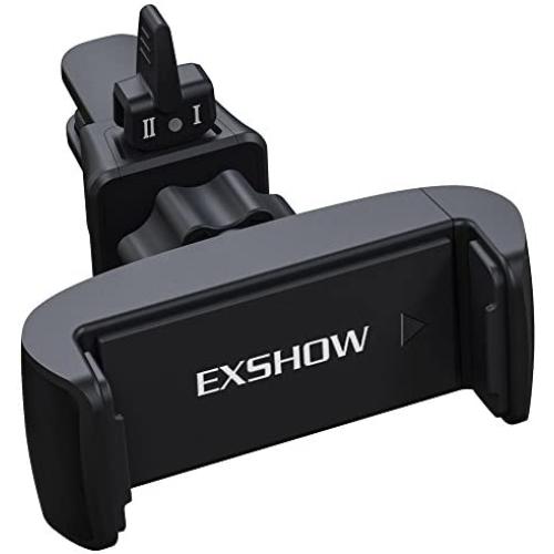 Car Air Vent Phone Mount, EXSHOW Universal Car Vent Clip Holder [2 Level Locking] for iPhone 11 Pro Max XS XR X 8 Plus 7 6, Samsung S10 S9 S7, Huawei 10 9 Honor, Sony etc, Black