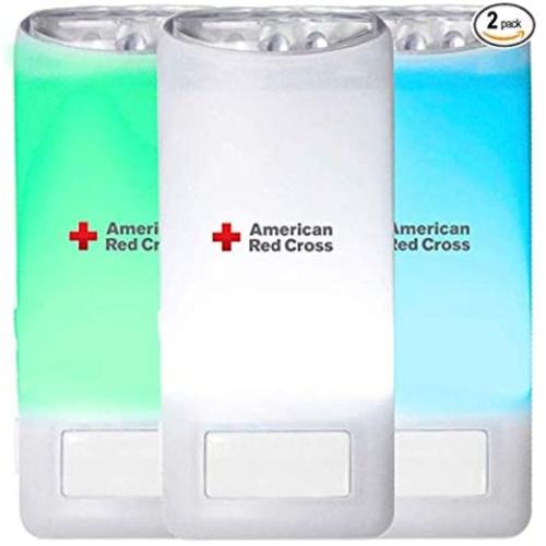 Eton American Red Cross Blackout Buddy Color Motion Activated Emergency LED Flashlight, Blackout Alert & Nightlight (Pack of 2)