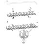 IKEA - SIGNUM Cable management, horizontal, silver color (FBA) 3-Pack