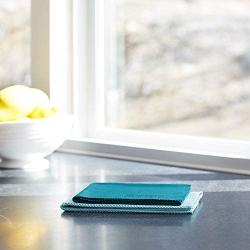 E-Cloth Window Cleaning Pack, Microfiber Glass Scrubbing Cloth & Polishing Cloth (Set of 2)