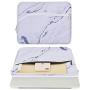 LuvCase 4in1 Laptop Case Compatible with Old MacBook Pro 13'' (CD Drive, 2008-2012) A1278 Hard Shell Cover, Sleeve, Keyboard Cover & Screen Protector(White Marble Gold Stripes)