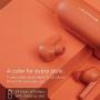 JoveTrans Lite Translator Earbuds, Portable Language Translator Device for On-The-Go Wireless Translation (Orange)