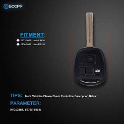 ECCPP Replacement fit for Uncut Keyless Entry Remote Key Fob Lexus LS430/ ES330 HYQ12BBT (Pack of 2)