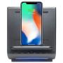 Azpen Dockall D108 Fast Wireless Charging Dock W/Bluetooth Speakers, Gray