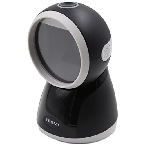TEEMI 1D 2D Handsfree Presentation Barcode Scanner, One Megapixel High Resolution Sensor QR Code USB Wired Automatic Reader for PC POS Mac OS Support Moving Bar Code, TMSL-70