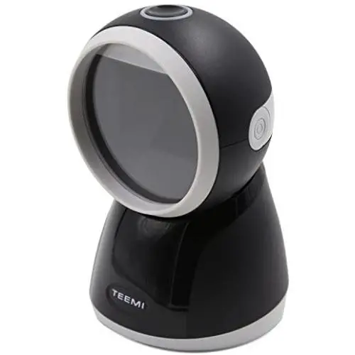 TEEMI 1D 2D Handsfree Presentation Barcode Scanner, One Megapixel High Resolution Sensor QR Code USB Wired Automatic Reader for PC POS Mac OS Support Moving Bar Code, TMSL-70