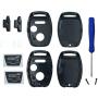 Key Fob Shell Case Fit for 3 Buttons Honda Accord Crosstour Civic Odyssey CR-V CR-Z Keyless Entry Remote Car Key Housing Replacement with Free Screwdriver (Casing Only Without Blade) (2pcs)