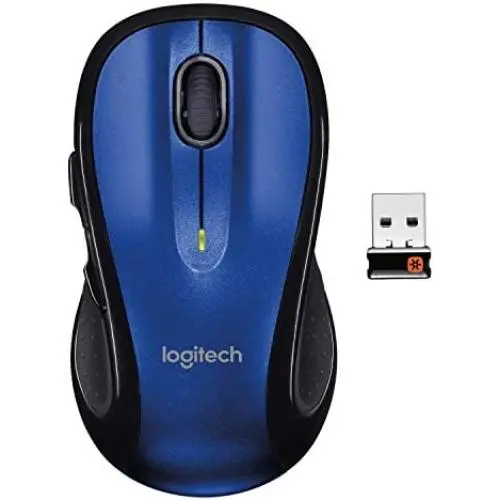 Logitech M510 Wireless Computer Mouse – Comfortable Shape with USB Unifying Receiver, with Back/Forward Buttons and Side-to-Side Scrolling, Blue