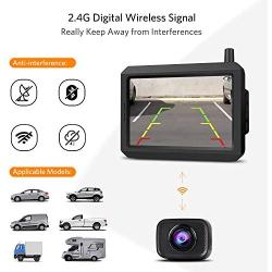 720P HD Wireless Backup Camera, Support 2 Cameras with Digital Wireless Signal, Waterproof Rear View Camera, 5″ TFT-LCD HD Monitor Ideal for SUV/Van/Trucks/Mini RV/Pickup (BOSCAM K7 Pro)