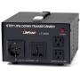 LiteFuze LT-2000 2000 Watt Voltage Converter Transformer - Step Up/Down - 110V/220V - Circuit Breaker Protection