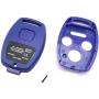Cutting Not Required - Replacement Key Fob Keyless Entry Remote Shell Case for Honda 2003-2012 Accord / 2006-2013 Civic EX / 2009-2015 Pilot /2005-2006 CR-V Car Key Fob Cover (1 Blue + 1 Red)