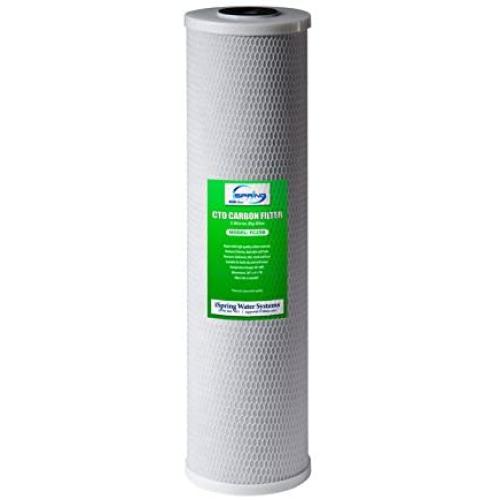 iSpring FC25B High Capacity 20” x 4.5” Water Filter Replacement Cartridge Whole House Big Blue CTO Carbon Block, 4.5'' x 20'', Grey