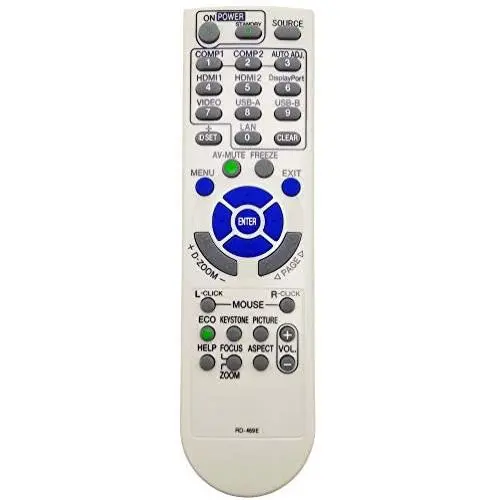 INTECHING RD-469E Projector Remote Control for NEC NP-M282X M283X M302 M303WS M322 M323 M332XS M333XS M352WS M353WS M362 M363 M402 M403 ME301 ME331 ME361 ME401 U321 UM301 UM351 UM352 UM361 V302 V332