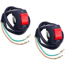 Ourbest Handlebar Switch 12V On Off Toggle Switch for Bicycle Motorcycle Tuning Part for U5 U7 U2 LED Headlight fits for Scooter Electrombile-2Pcs
