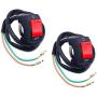Ourbest Handlebar Switch 12V On Off Toggle Switch for Bicycle Motorcycle Tuning Part for U5 U7 U2 LED Headlight fits for Scooter Electrombile-2Pcs