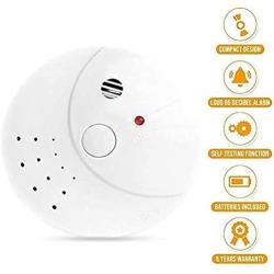 Photoelectric Smoke Detector Fire Alarm Battery-Operated 2 Pack