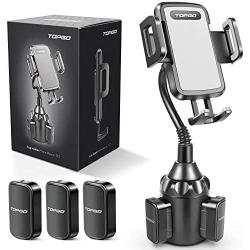[Upgraded] Car Cup Holder Phone Mount Adjustable Gooseneck Automobile Cup-Holder-Phone-Car-Mount for iPhone 11 Pro/XR/XS Max/X/8/7 Plus/6s/Samsung S10+/Note 9/S8 Plus/S7 Edge(Grey)