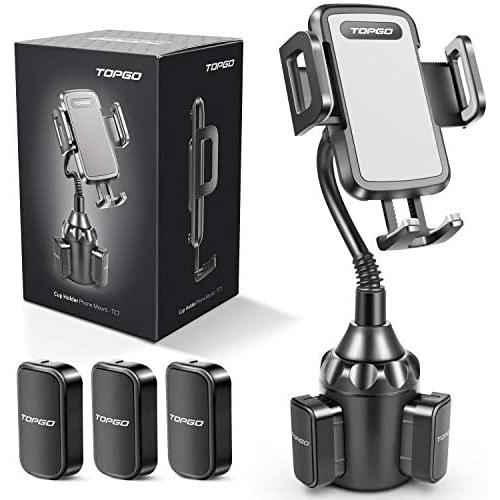 [Upgraded] Car Cup Holder Phone Mount Adjustable Gooseneck Automobile Cup-Holder-Phone-Car-Mount for iPhone 11 Pro/XR/XS Max/X/8/7 Plus/6s/Samsung S10+/Note 9/S8 Plus/S7 Edge(Grey)
