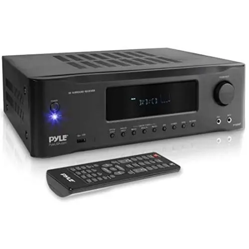 5.2-Channel Hi-Fi Bluetooth Stereo Amplifier - 1000 Watt AV Home Speaker Subwoofer Sound Receiver W/ Radio, USB, RCA, HDMI, Mic In, Wireless Streaming, Supports 4K UHD TV, 3D, Blu-Ray - Pyle PT694BT