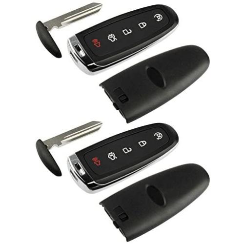 Shell Case Key Fob Keyless Entry Remote fits Ford Edge Expedition Explorer Flex Focus Taurus Lincoln MKX MKS MKT Navigator 2011 2012 2013 2014 2015 2016 (M3N5WY8609), Set of 2