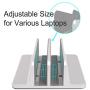 Vertical Laptop Stand Holder Adjustable Desktop Aluminum MacBook Standing Dock, Fits All MacBook, Dell, Surface, Chromebook and Gaming Laptops (Up to 17.3 inch) (Silver)