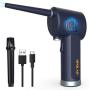 Cordless Air Duster for Computer Cleaning, Replacement for Compressed Air Cans, Rechargeable 6000mAH，10W Fast Charging, Powerful 33000 RPM(Blue)