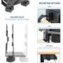 VIVO Adjustable Thin Client Mini PC Mount Bracket, CPU VESA Under Desk and Monitor Arm Computer Holder, Black, MOUNT-PC05C