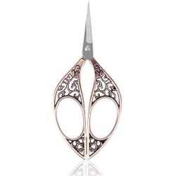 BIHRTC 4.4 Inch Scissors Embroidery Scissors Stainless Steel Sharp Tip Scissors Small Sewing Scissors Shears for Needlework Needlepoint Household Crafting Office Art Work Everyday Use