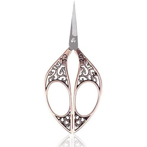 BIHRTC 4.4 Inch Scissors Embroidery Scissors Stainless Steel Sharp Tip Scissors Small Sewing Scissors Shears for Needlework Needlepoint Household Crafting Office Art Work Everyday Use