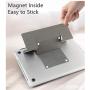 Invisible Laptop Stand, Pronimi Slim Ergonomic Portable Flip Laptop Stand for MacBook Air Mac Book Pro Tablets iPad Rose Gold - Pink, Light Adjustable Laptop Stand up to 15 inch