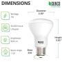 Sunco Lighting 10 Pack BR20 LED Bulb, 7W=50W, Dimmable, 3000K Warm White, 550 LM, E26 Base, Indoor Flood Light for Home or Office Space - UL & Energy Star