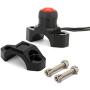 JFG RACING CNC Universal Motorcycle Engine Stop Start Kill Switch Button with Mounting Backplate for ATV,Dirt Pit Bike,Scooter,Quad - Black