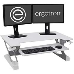 Ergotron WorkFit-TL, Sit-Stand Desk Converter | White, 37.5'' Wide | for Tabletops