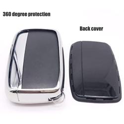 Horande Remote Holder Skin Protector Soft TP Key Fob Cover Case Fit for Range Rover Evoque Velar Discovery LR4 Land Rover Sport and Jaguar XF XJ XE F-PACE F-Type Key Fob (Silver)