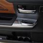 Justautotrim 2PCS Chrome Interior Rear Door Window Switch Panel Cover Trim for Toyota Tundra Crew Cab 2014 2015 2016 2017 2018 2019