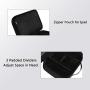 Matein Electronics Travel Organizer, Waterproof Electronic Accessories Case Portable Double Layer Cable Storage Bag for Cord, Charger, Flash Drive, Phone, Ipad Mini, SD Card, Gifts for Him, Black